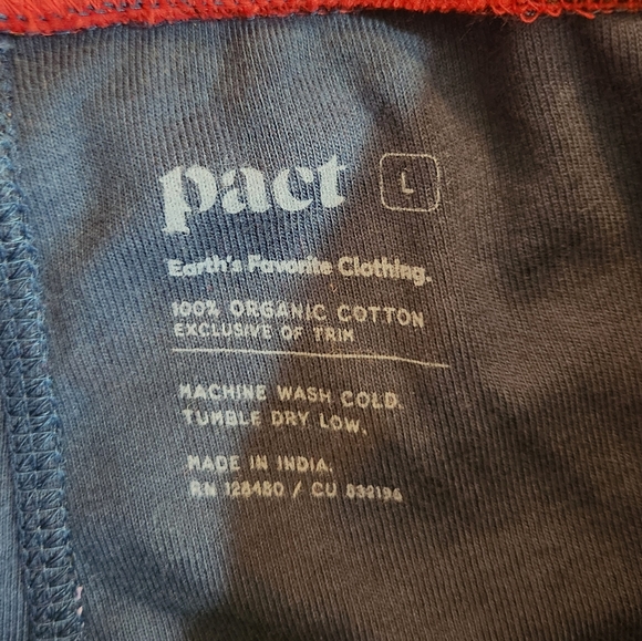 Pact Organic Dream Bigger Pajama Set Christmas Lights Size L - Picture 13 of 16